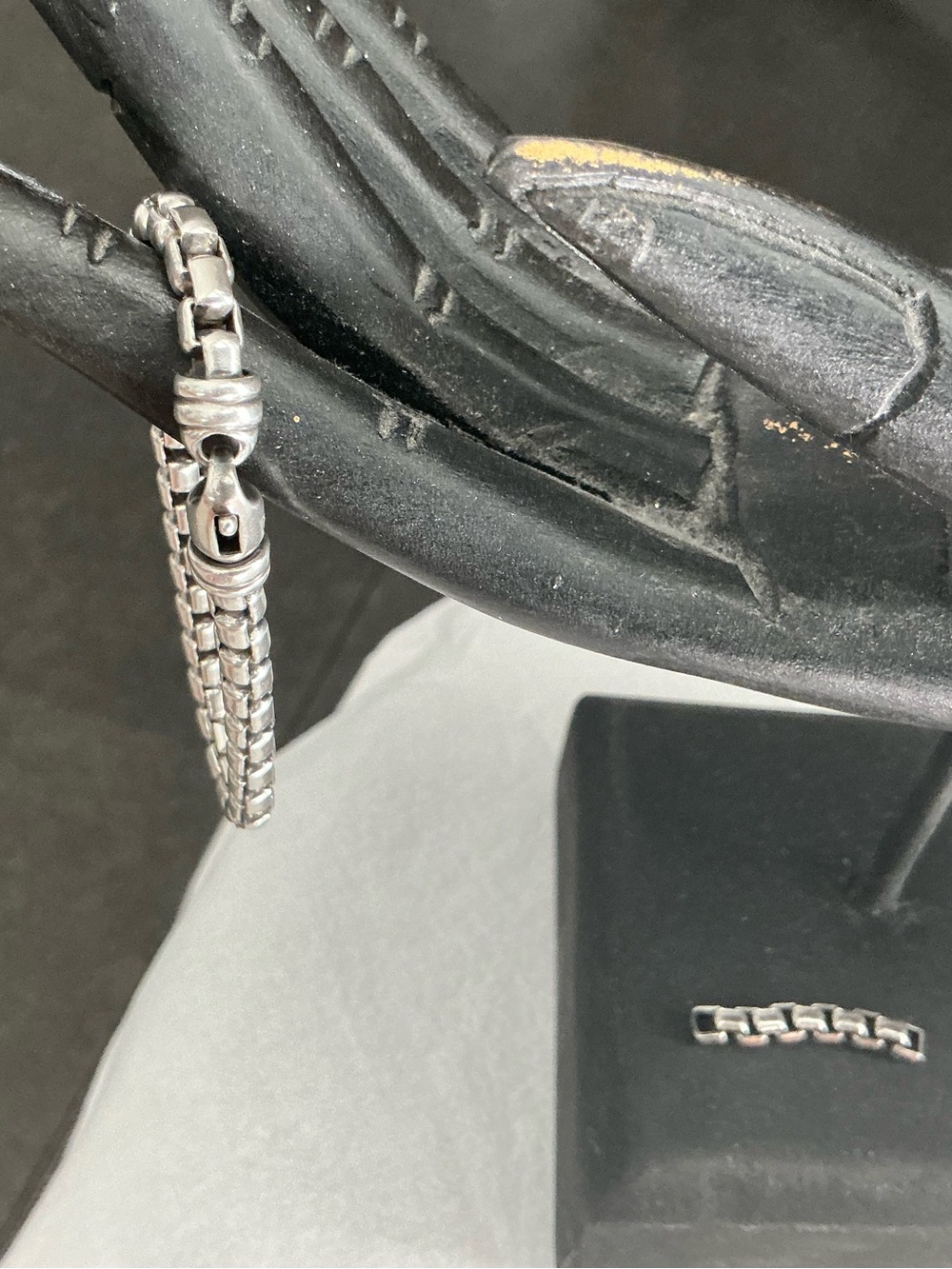 David Yurman Sterling Silver Women’s Box-Link Bracelet - 7” - Picture 4 of 10